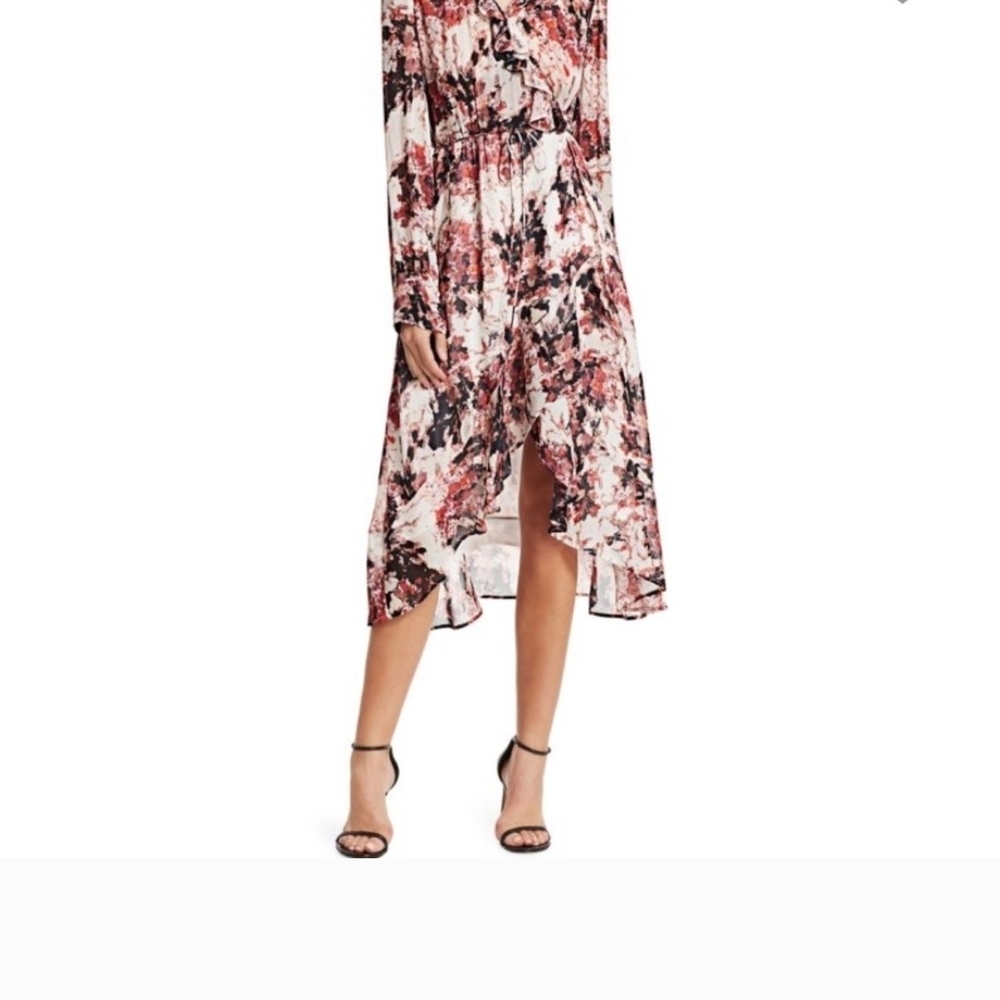 IRO Asymmetrical Dress - Pink and Black Floral Size 36 See Mesurements Small US